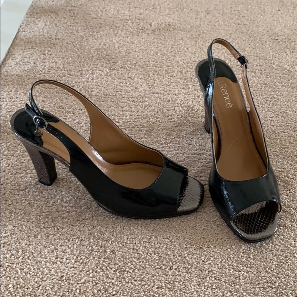 Black heels open toe